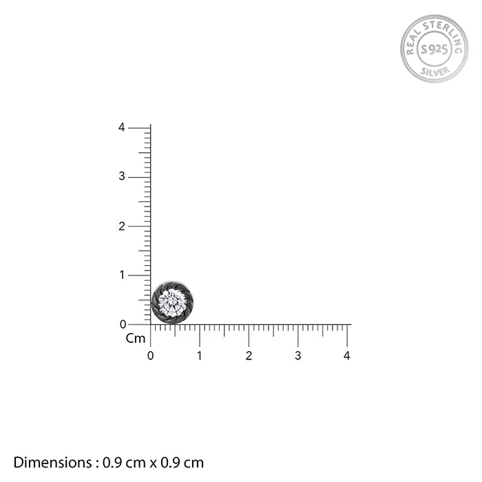 Black Rhodium Loki Stud For Him Giva