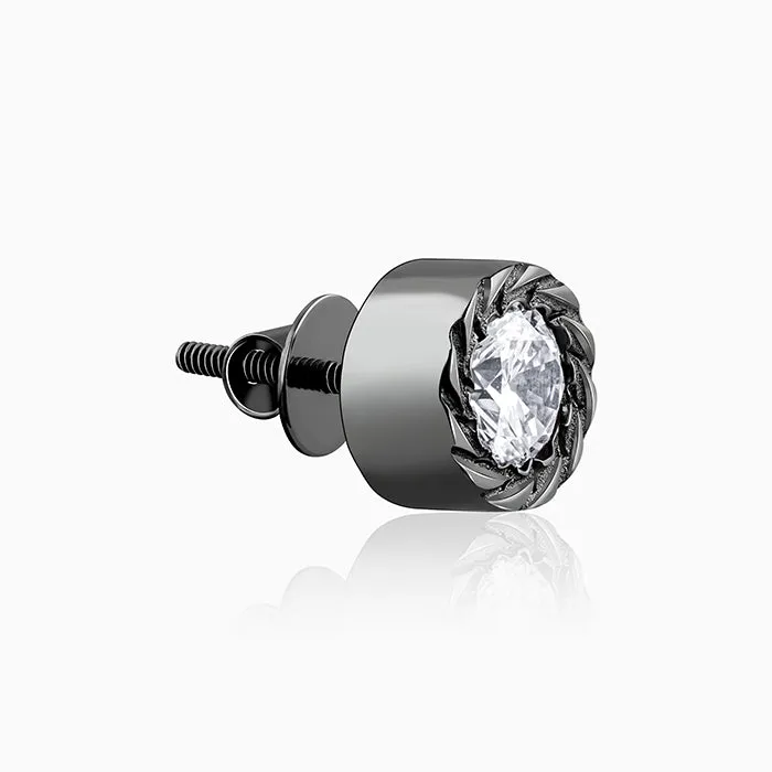 Black Rhodium Loki Stud For Him Giva
