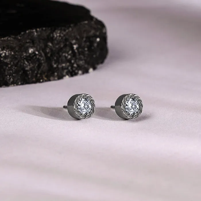Black Rhodium Loki Stud For Him Giva