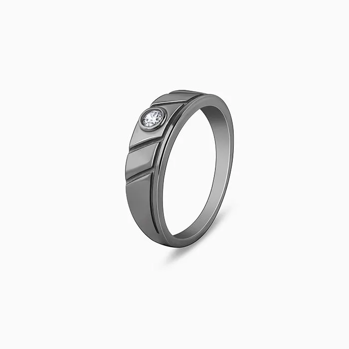 Black Rhodium Mighty Grip Ring For Him Giva