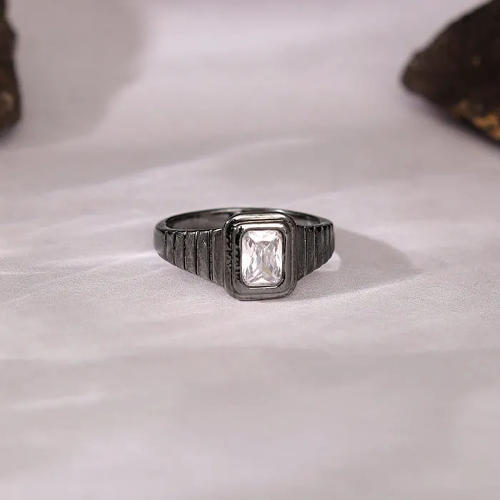 Black Rhodium Nomadic Spirit Ring For Him Giva