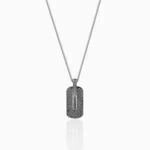 Black Rhodium Rodeo Pendant With Box Chain For Him Giva