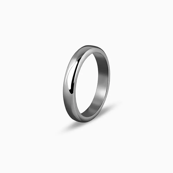 Black Rhodium Solid Band For Him Giva