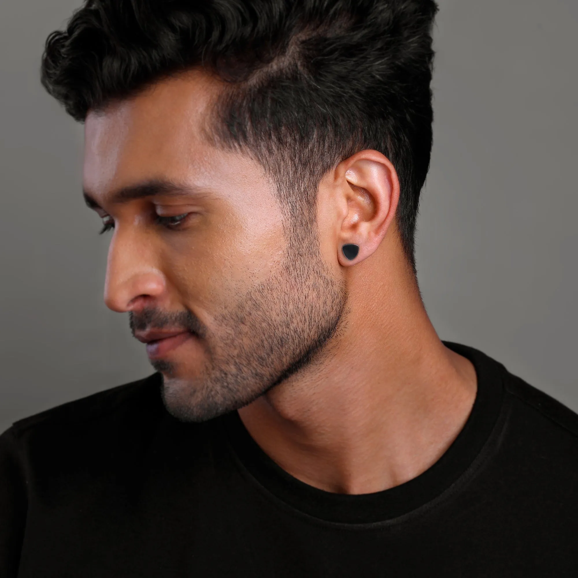 Black Rhodium Titan Spirit Earring For Men Giva