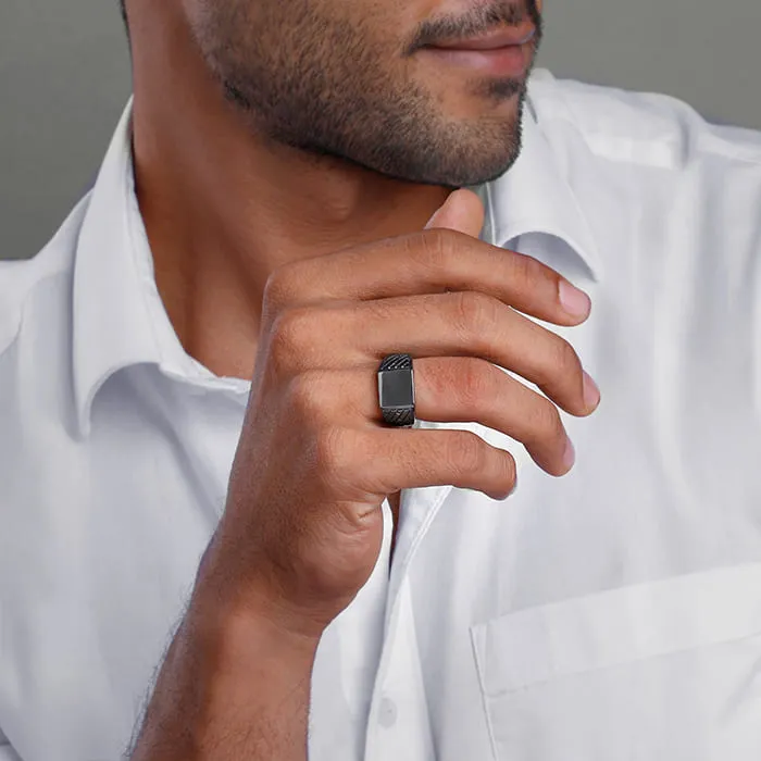 Black Rhodium Ultimate Ring For Him Giva