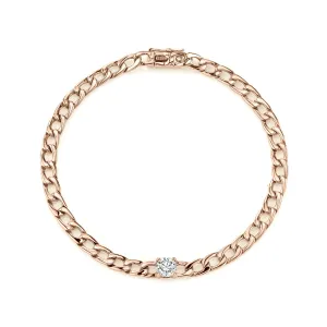 CHAIN BRACELET WITH ROUND DIAMOND CENTER Anita Ko