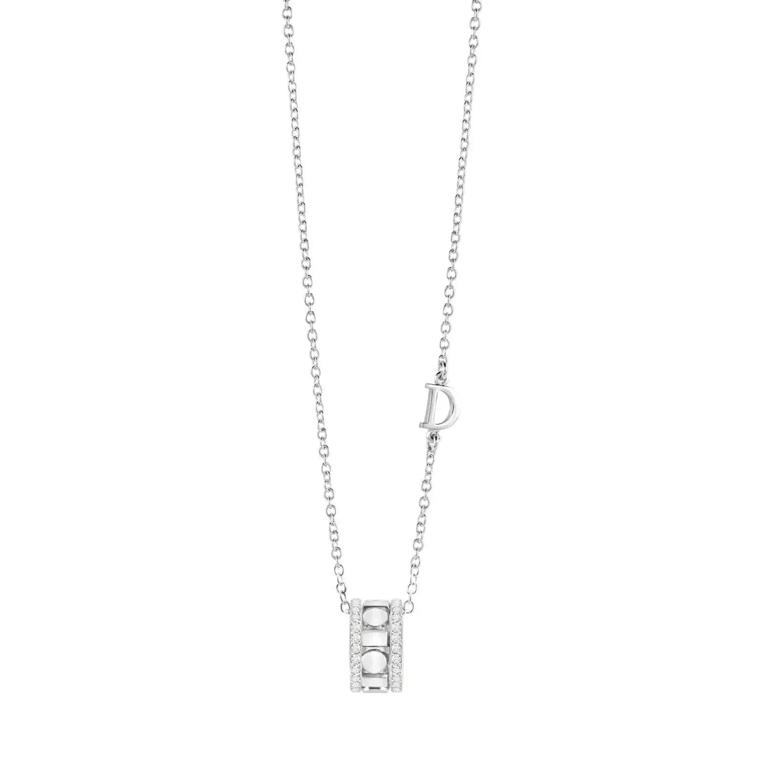 Damiani Belle Epoque Reel 18ct White Gold 0.19ct Diamond Necklace