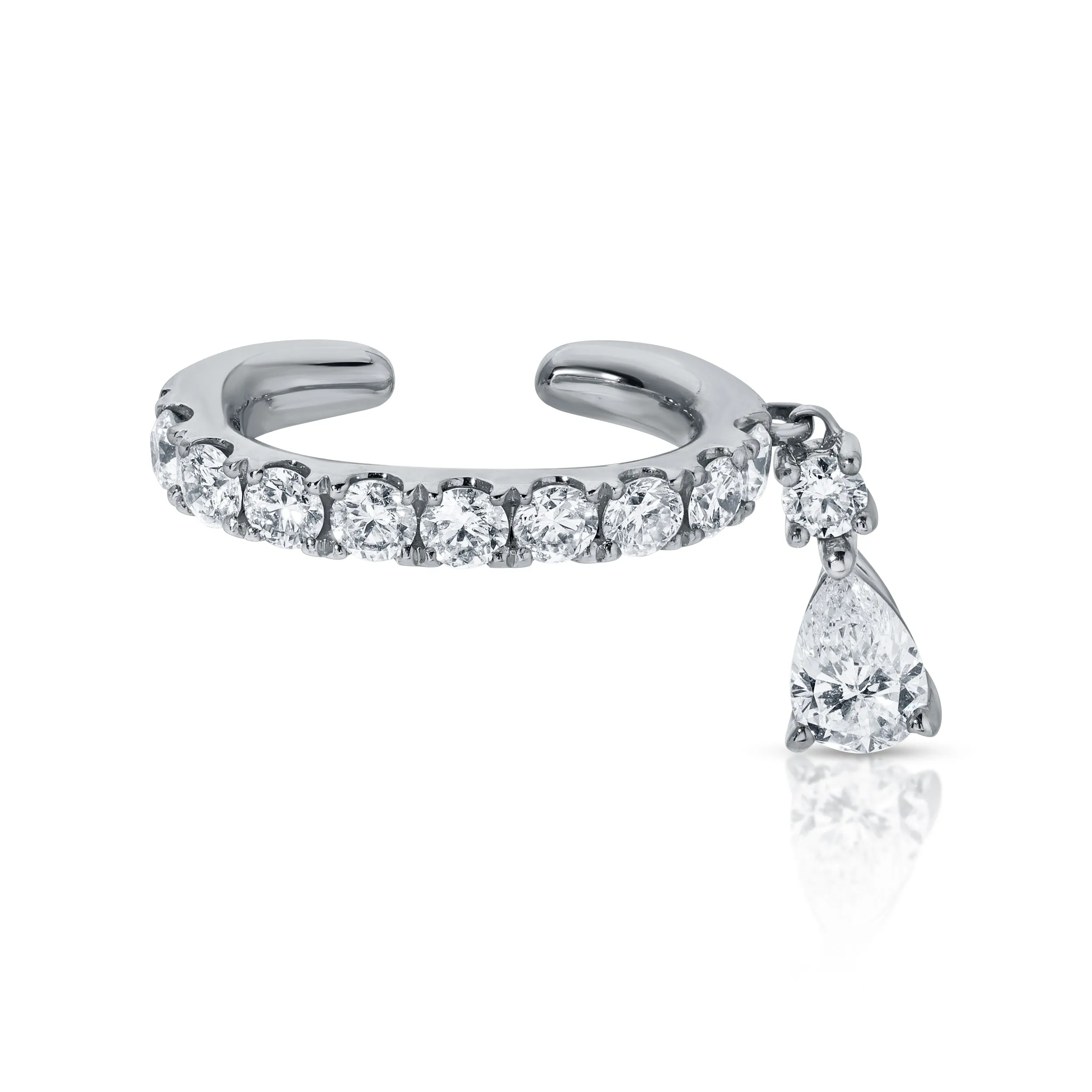 DELILAH EAR CUFF WITH PEAR DIAMOND DROP Anita Ko