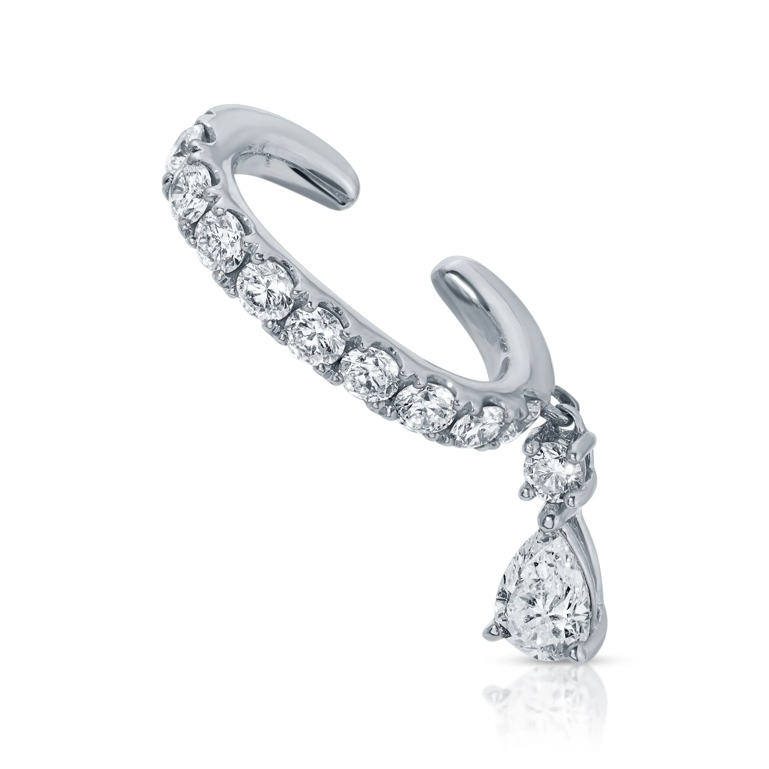 DELILAH EAR CUFF WITH PEAR DIAMOND DROP Anita Ko