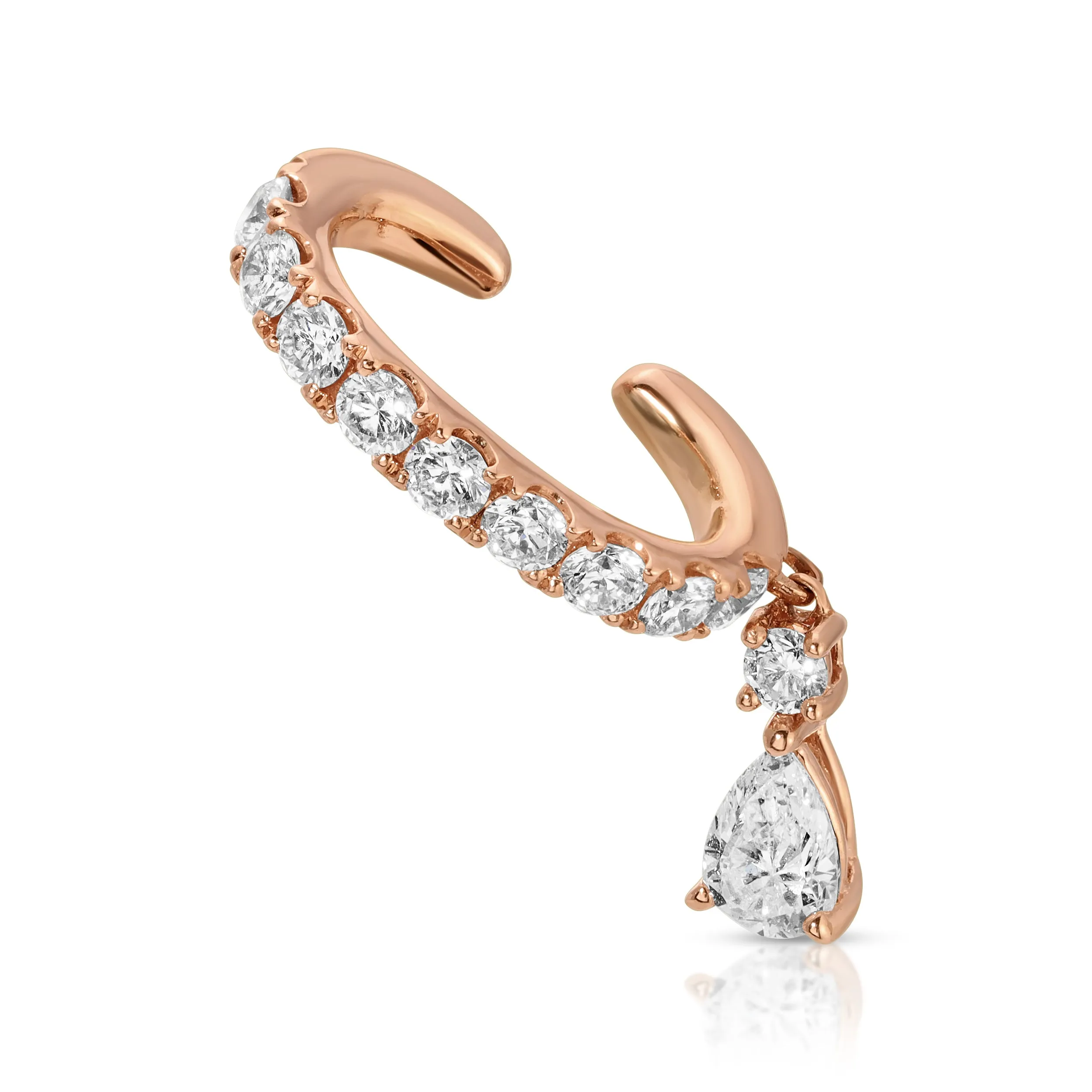 DELILAH EAR CUFF WITH PEAR DIAMOND DROP Anita Ko