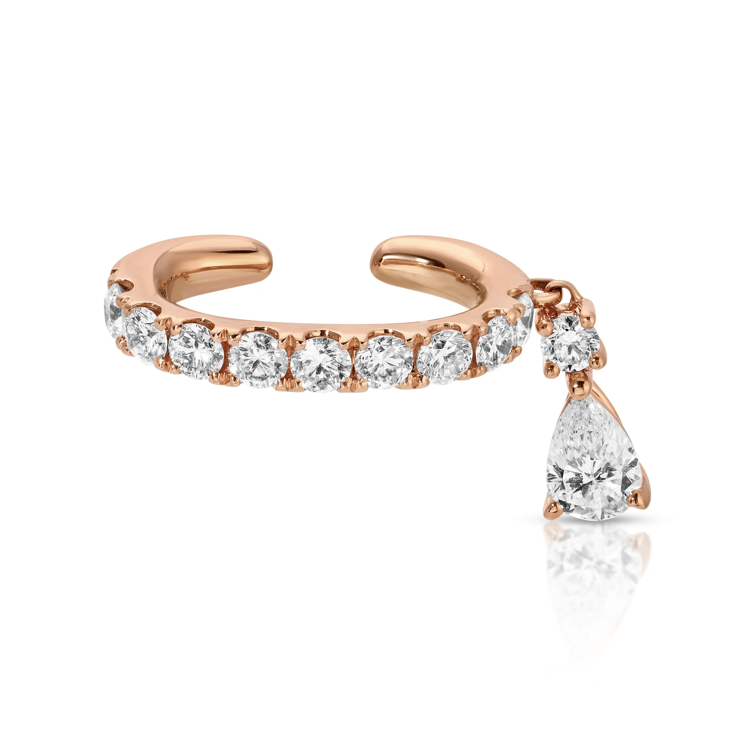 DELILAH EAR CUFF WITH PEAR DIAMOND DROP Anita Ko