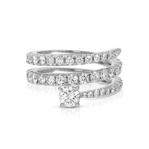 DIAMOND COIL RING WITH ROUND DIAMOND POINT Anita Ko