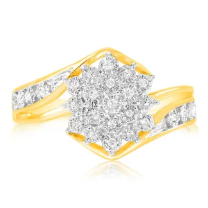 Diamond Dress Ring in 9ct Yellow Gold Shiels