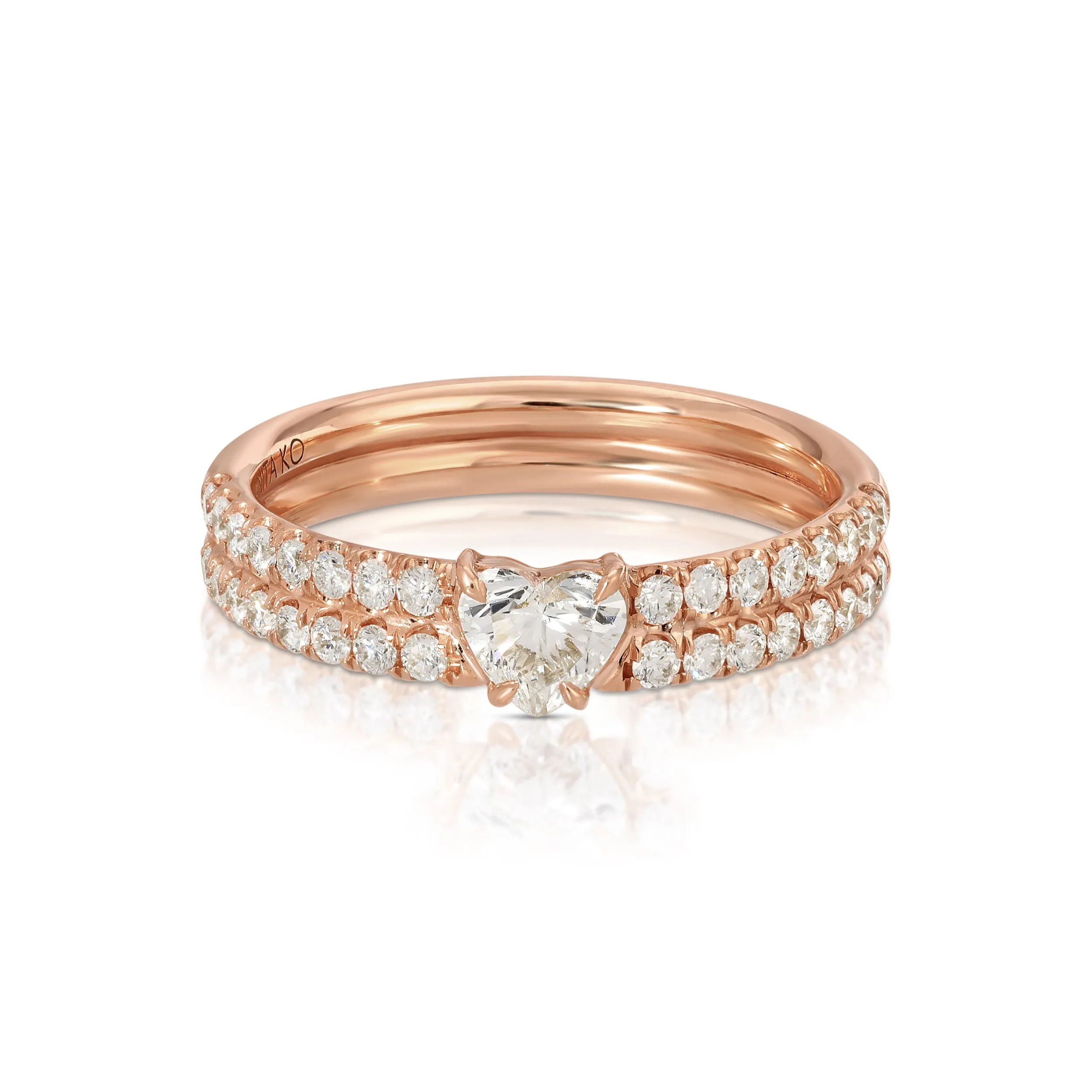 DIAMOND GIA RING WITH HEART DIAMOND CENTER Anita Ko