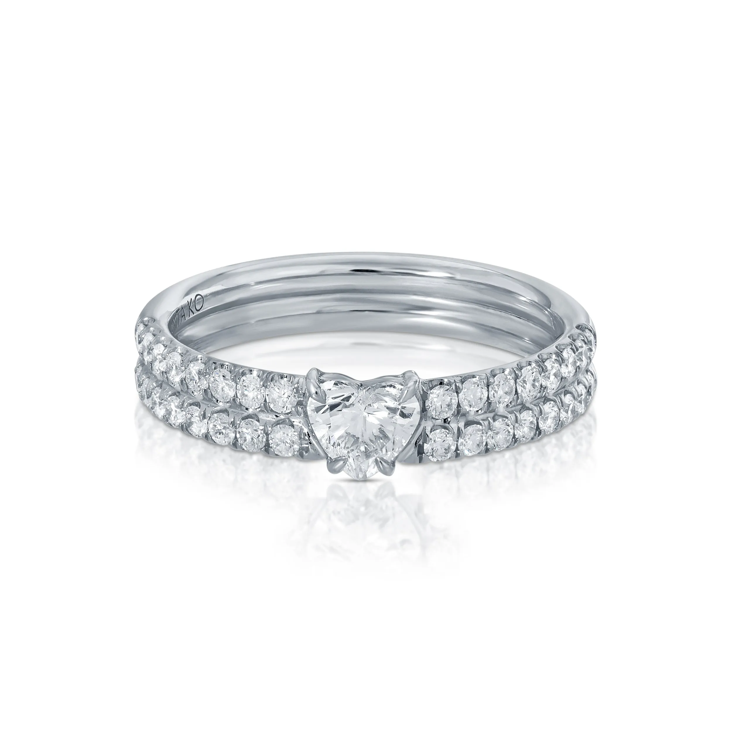 DIAMOND GIA RING WITH HEART DIAMOND CENTER Anita Ko