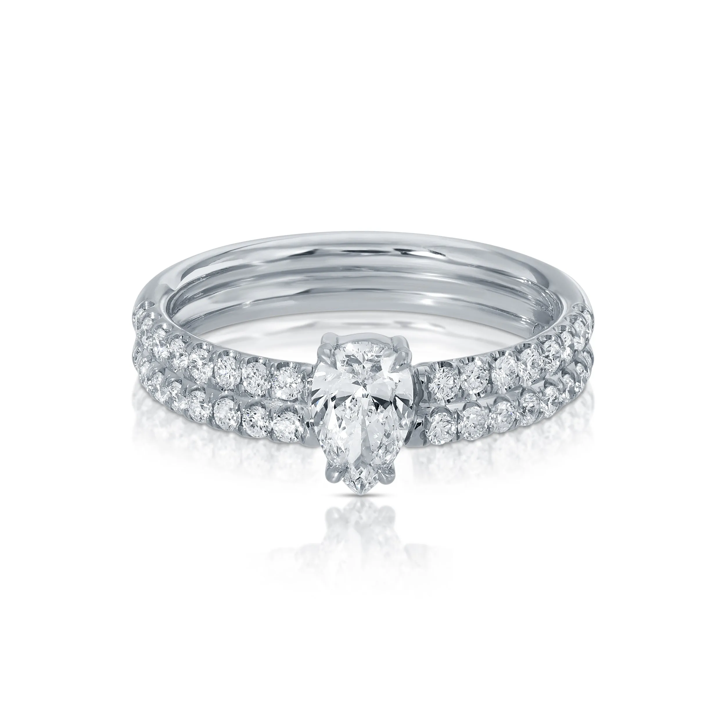 DIAMOND GIA RING WITH PEAR DIAMOND CENTER Anita Ko