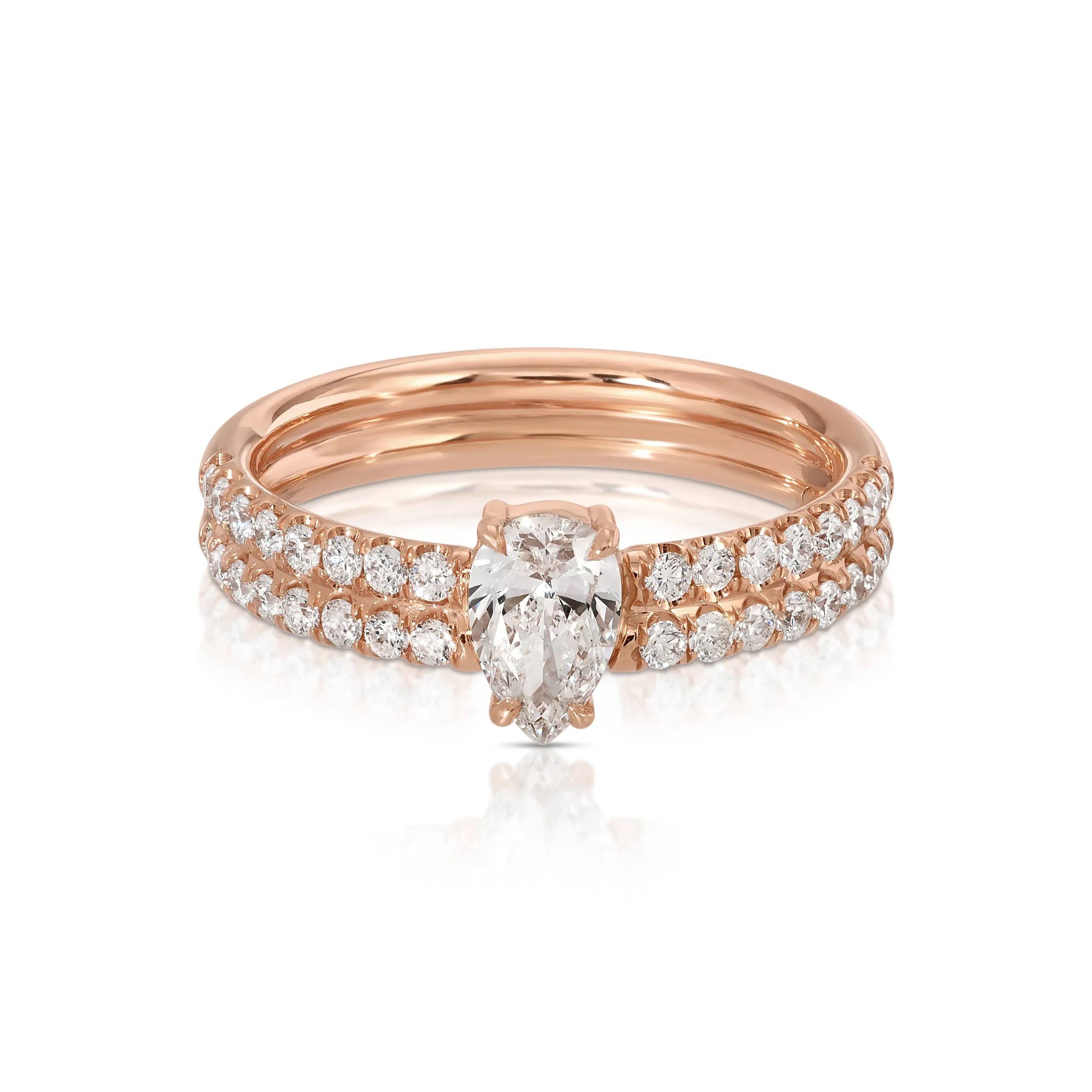 DIAMOND GIA RING WITH PEAR DIAMOND CENTER Anita Ko