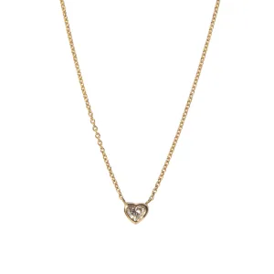 Diamond Heart Bezel Set 14K Yellow Gold Necklace Croghans