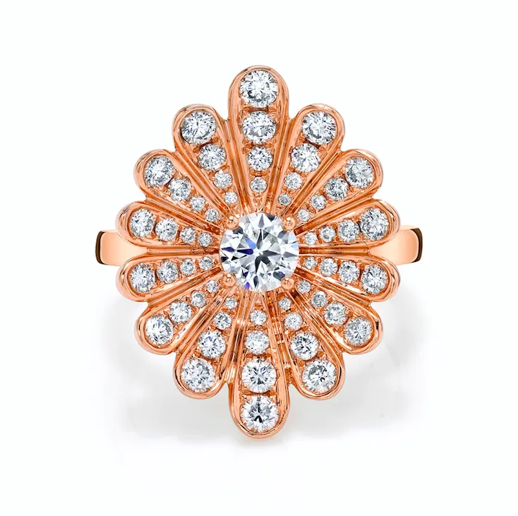 DIAMOND WATER LILY RING Anita Ko