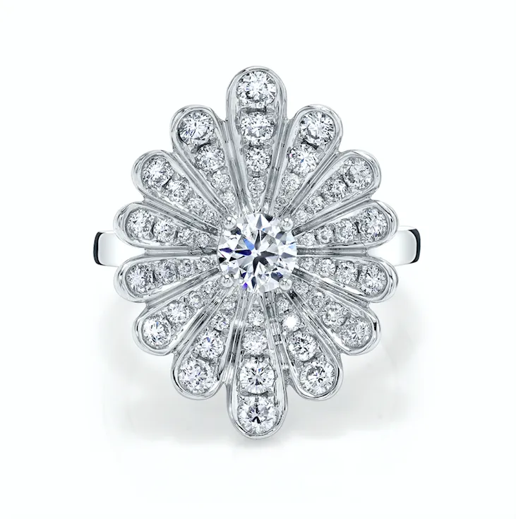 DIAMOND WATER LILY RING Anita Ko