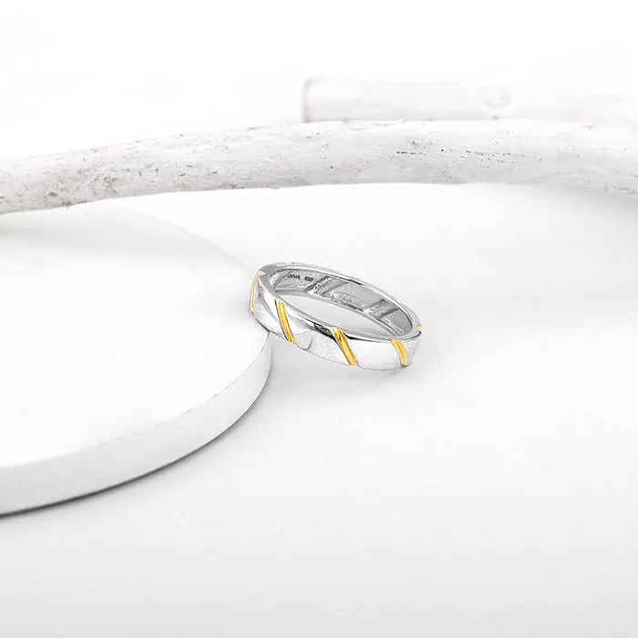 Dual Tone Charismatic Ring For Him Giva
