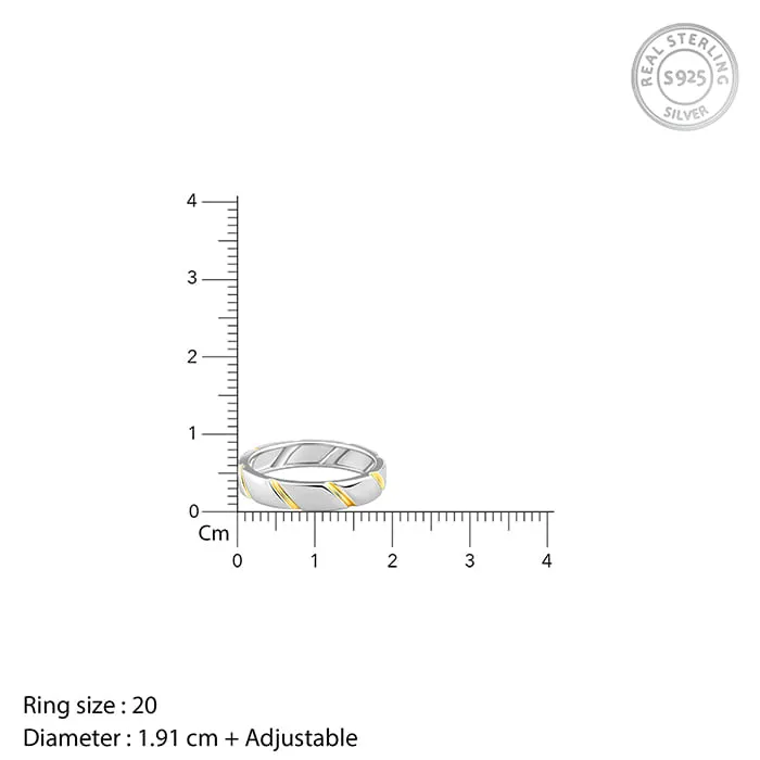 Dual Tone Charismatic Ring For Him Giva