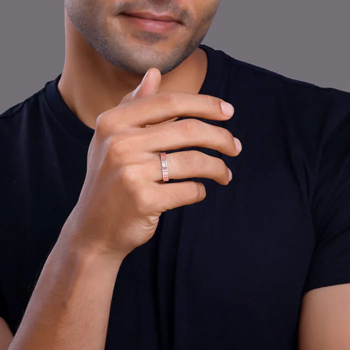 Dual Tone Compassionate Band For Him Giva