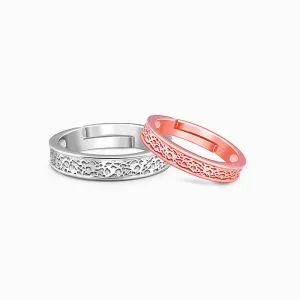 Dual Tone Destined Hearts Couple Bands Giva