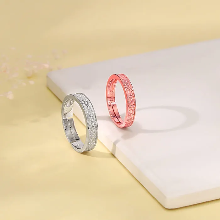 Dual Tone Destined Hearts Couple Bands Giva
