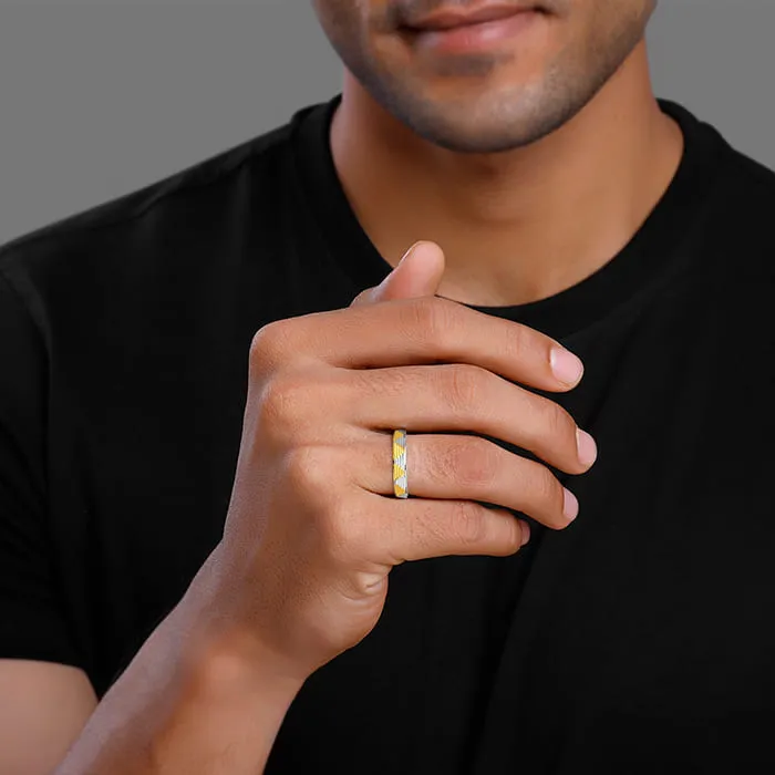Dual Tone Lively Band For Him Giva