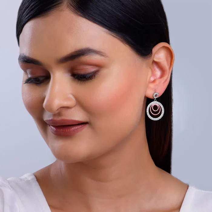 Dual Tone Luna Halo Earrings Giva