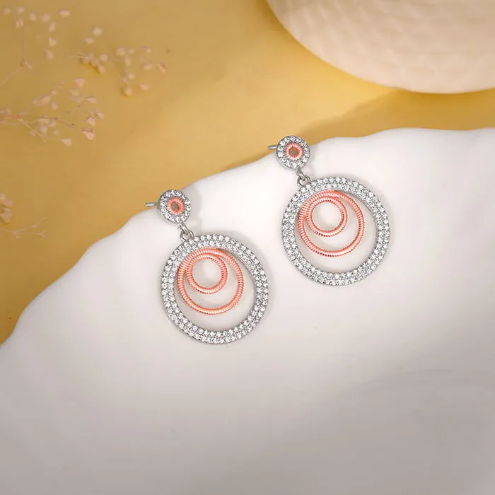 Dual Tone Luna Halo Earrings Giva