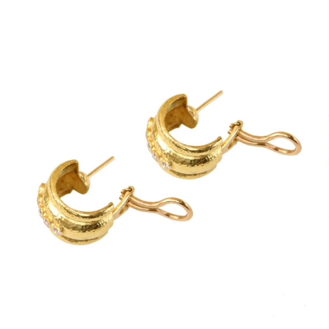 Elizabeth Locke Diamond Amalfi Hoop Earrings Croghans
