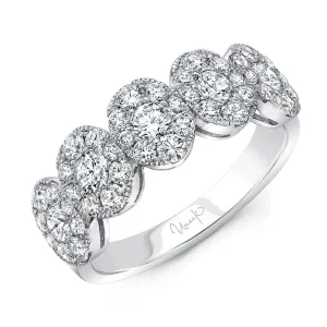 Five-Stone Round Diamond Oval Shaped Cluster 14K Gold Ring Croghans