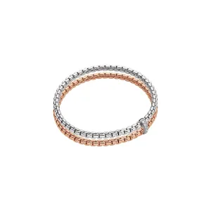 Fope 18ct Rose and White Gold 0.10ct Diamond  Eka Flex'it Bracelet