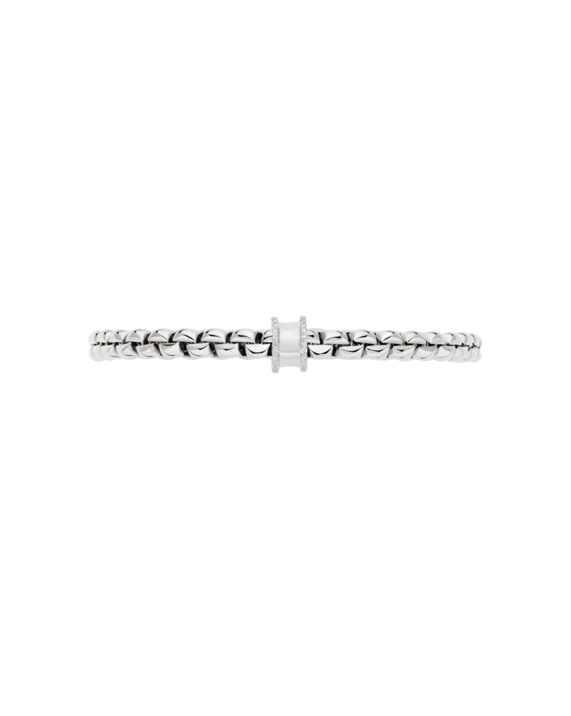 Fope 18ct White Gold 0.17ct Diamond Pavé Flex'it Bracelet