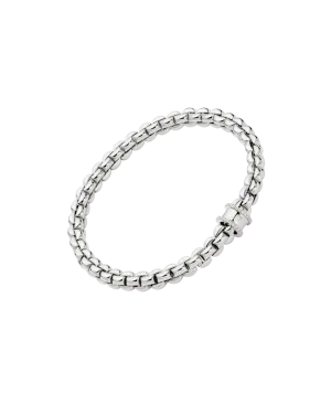 Fope 18ct White Gold 0.17ct Diamond Pavé Flex'it Bracelet