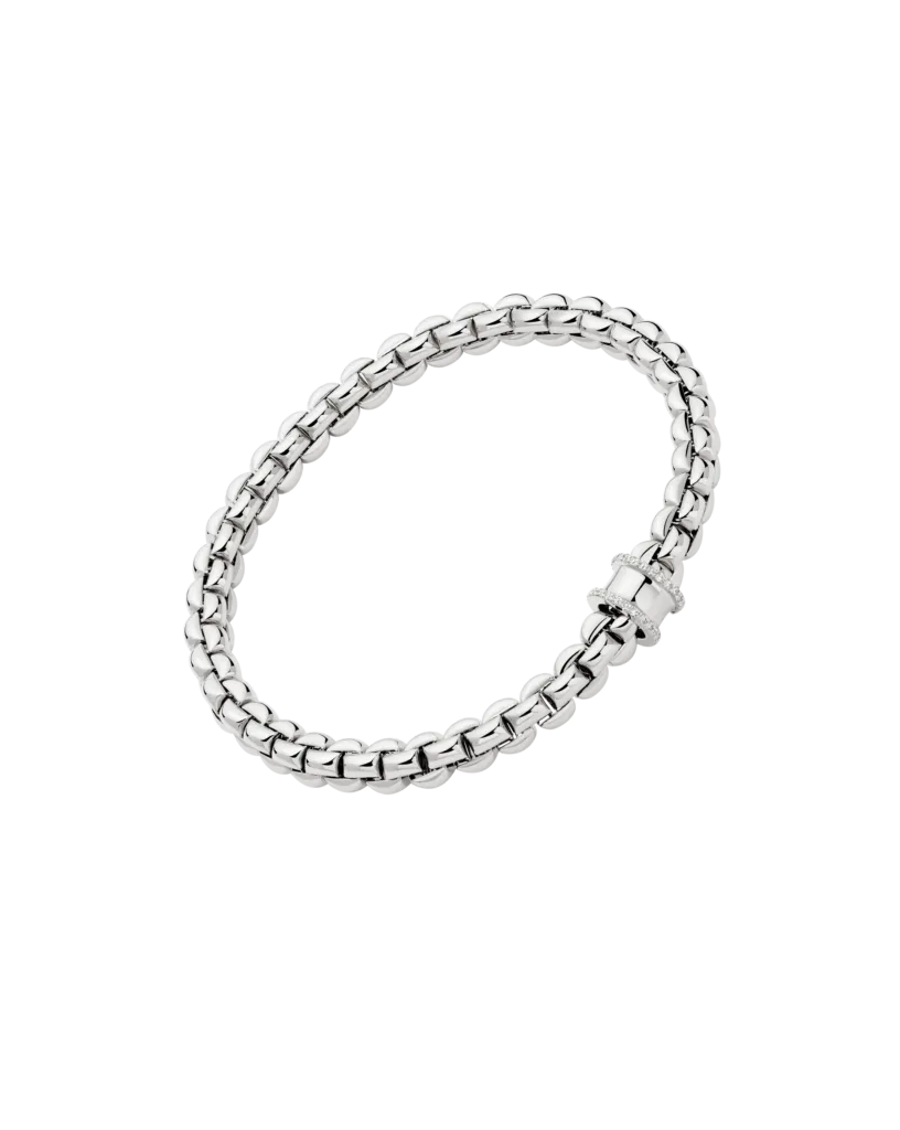 Fope 18ct White Gold 0.17ct Diamond Pavé Flex'it Bracelet