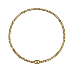 Fope Solo 18ct Yellow Gold 0.03ct Diamond 43cm Necklace