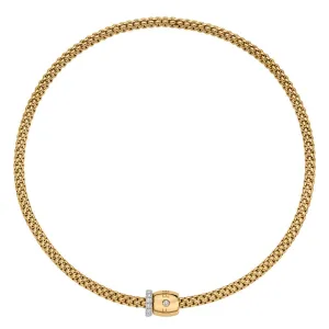 Fope Solo 18ct Yellow Gold 0.47ct Diamond 40cm Necklace