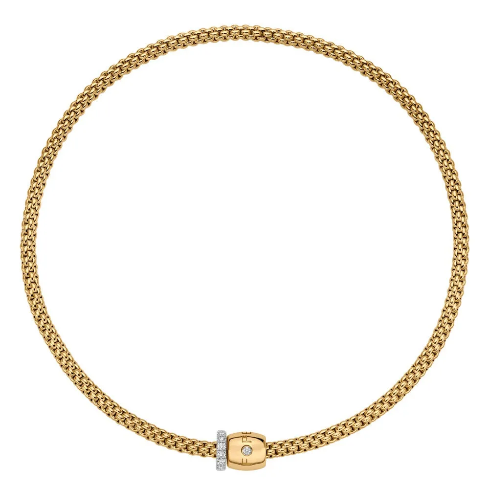 Fope Solo 18ct Yellow Gold 0.47ct Diamond 40cm Necklace