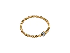Fope Solo 18ct Yellow Gold 0.56ct Diamond Bracelet
