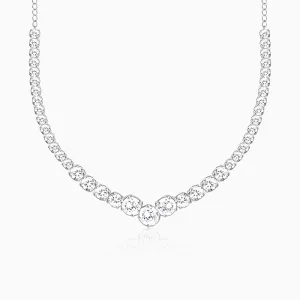 GIVA Silver Classic Zirconia Necklace Giva