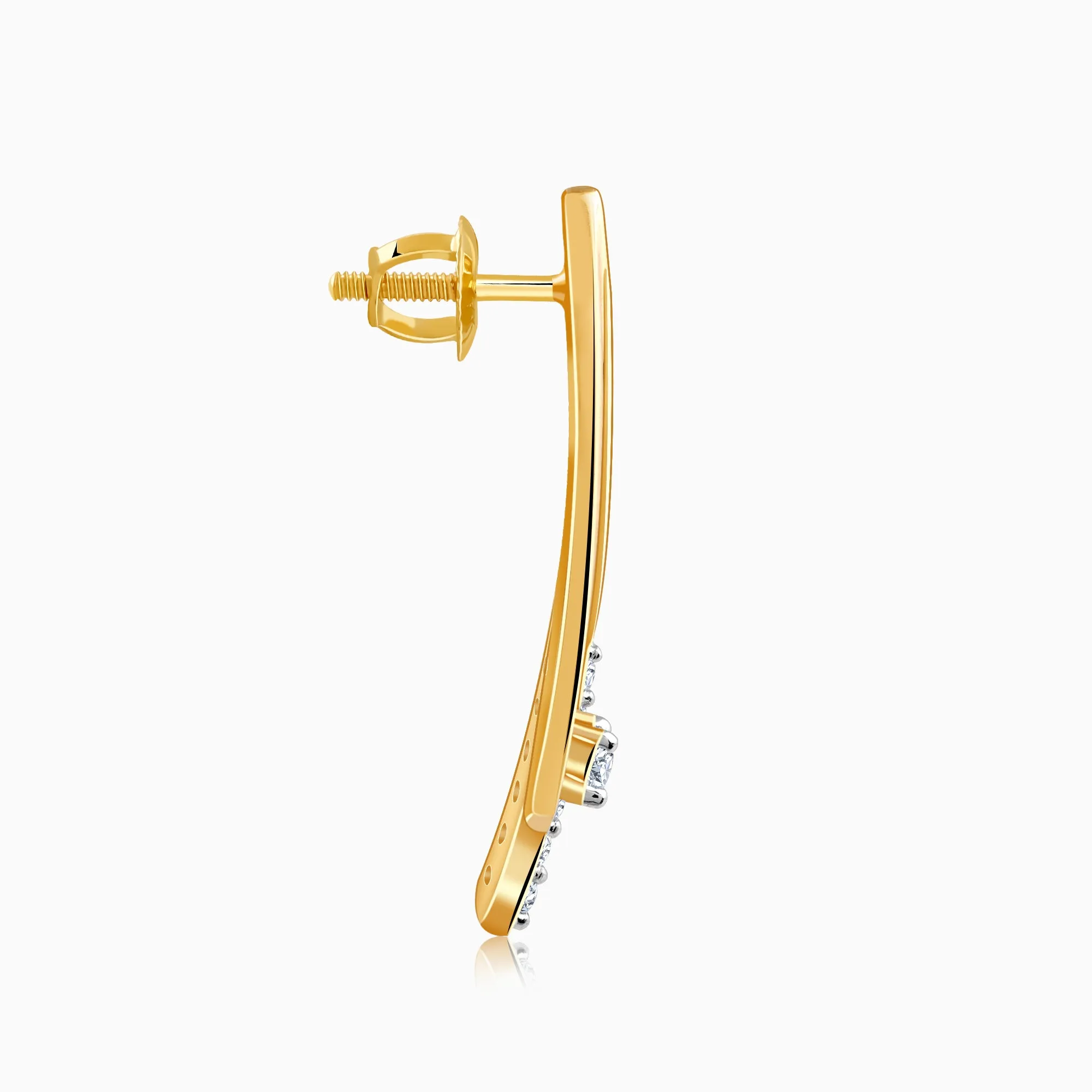 Gold Abstract Diamond Earrings Giva