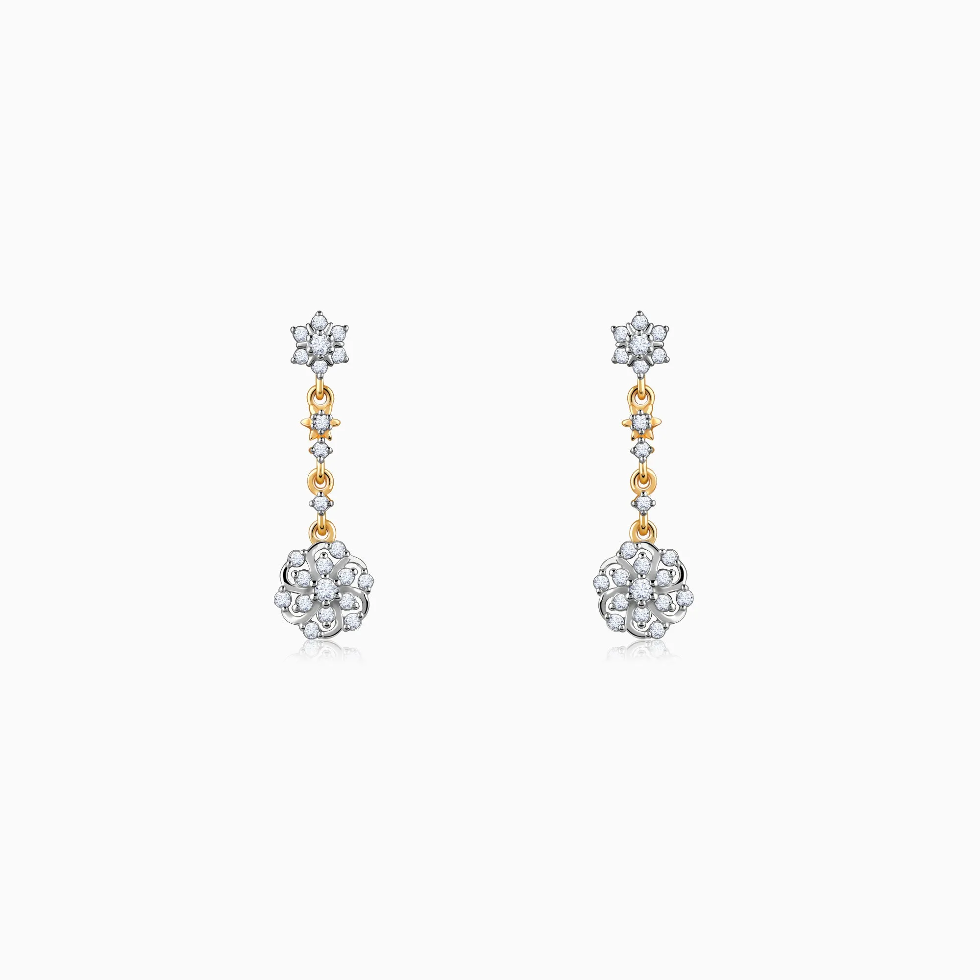 Gold Ageratum Diamond Earrings Giva