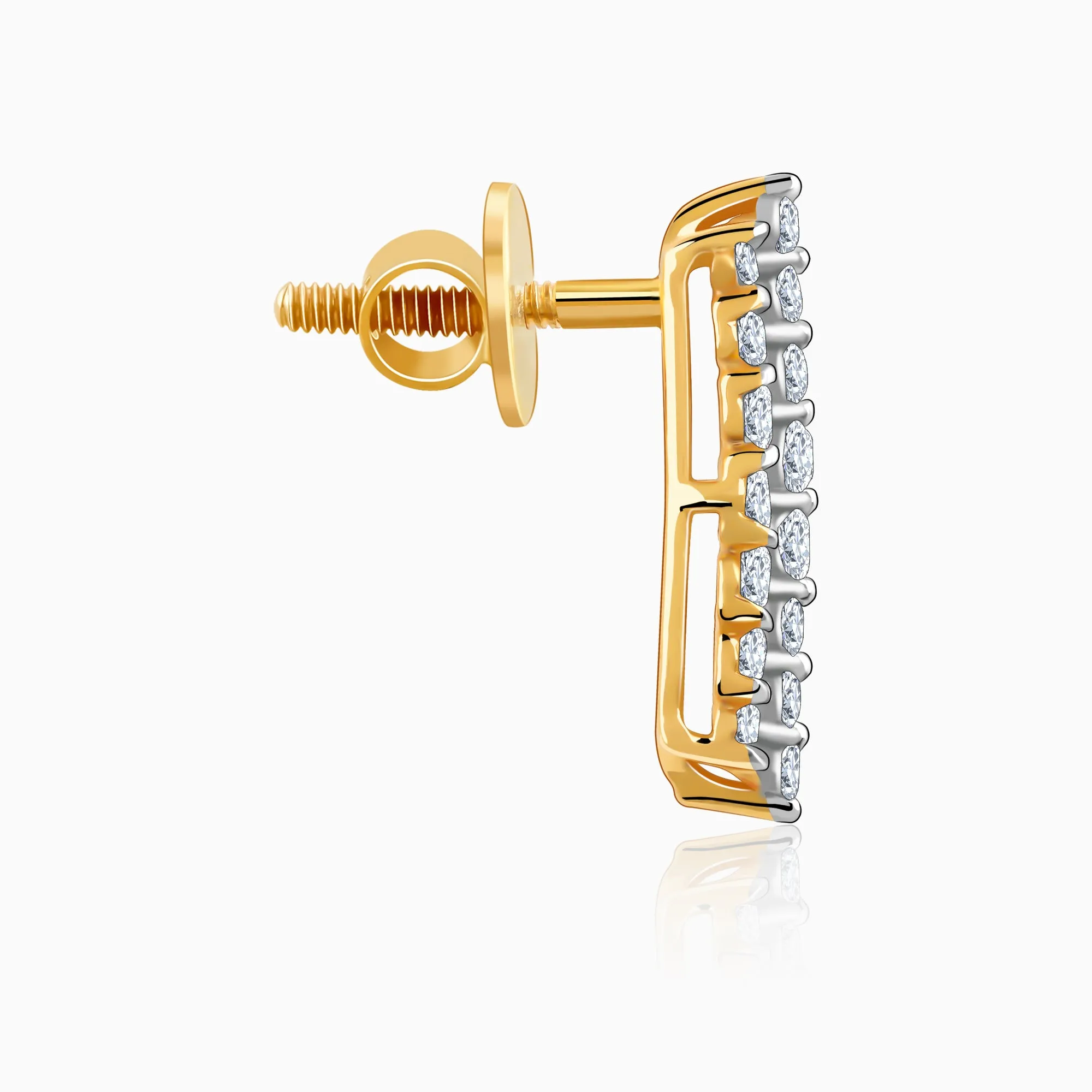 Gold Baroque Diamond Earrings Giva