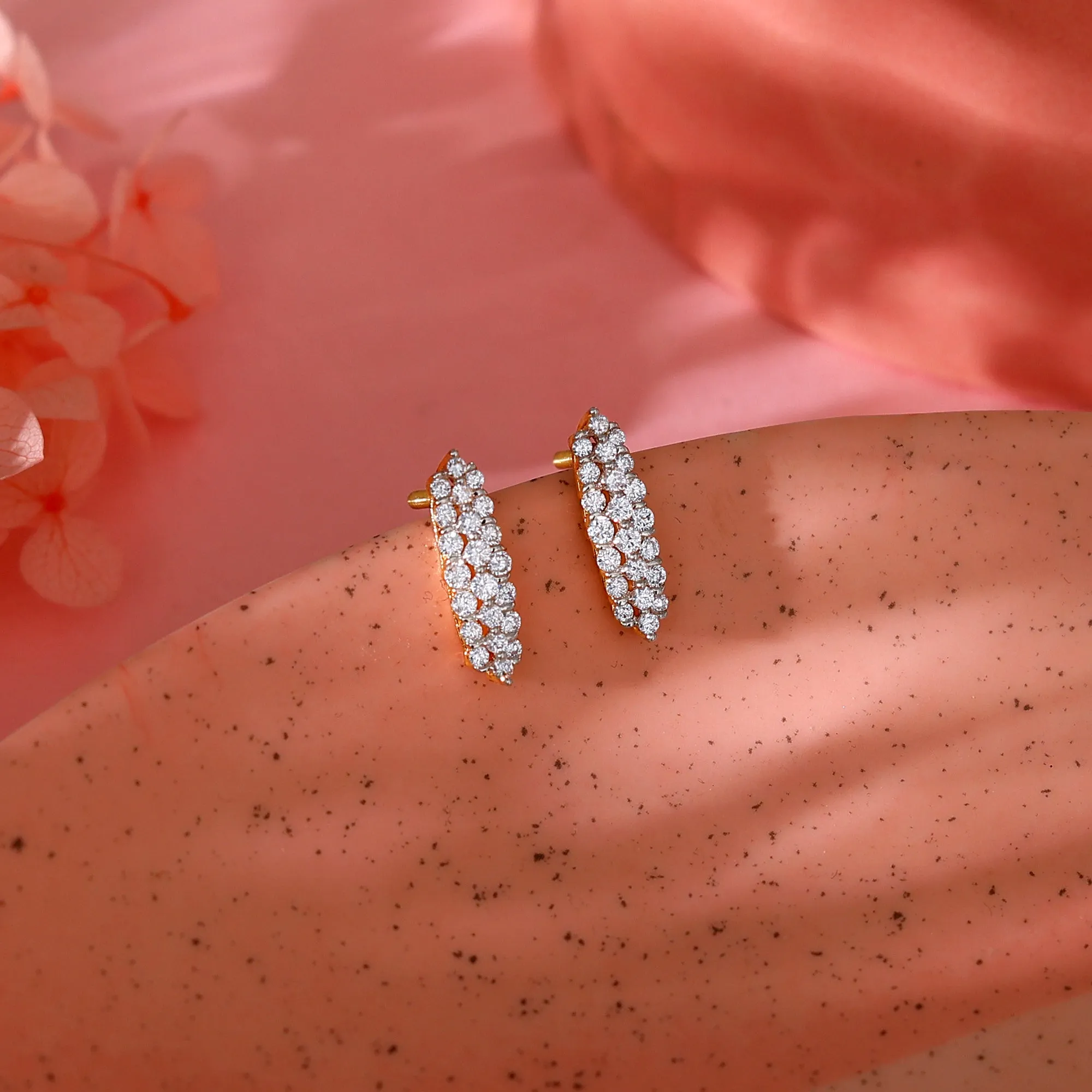 Gold Baroque Diamond Earrings Giva