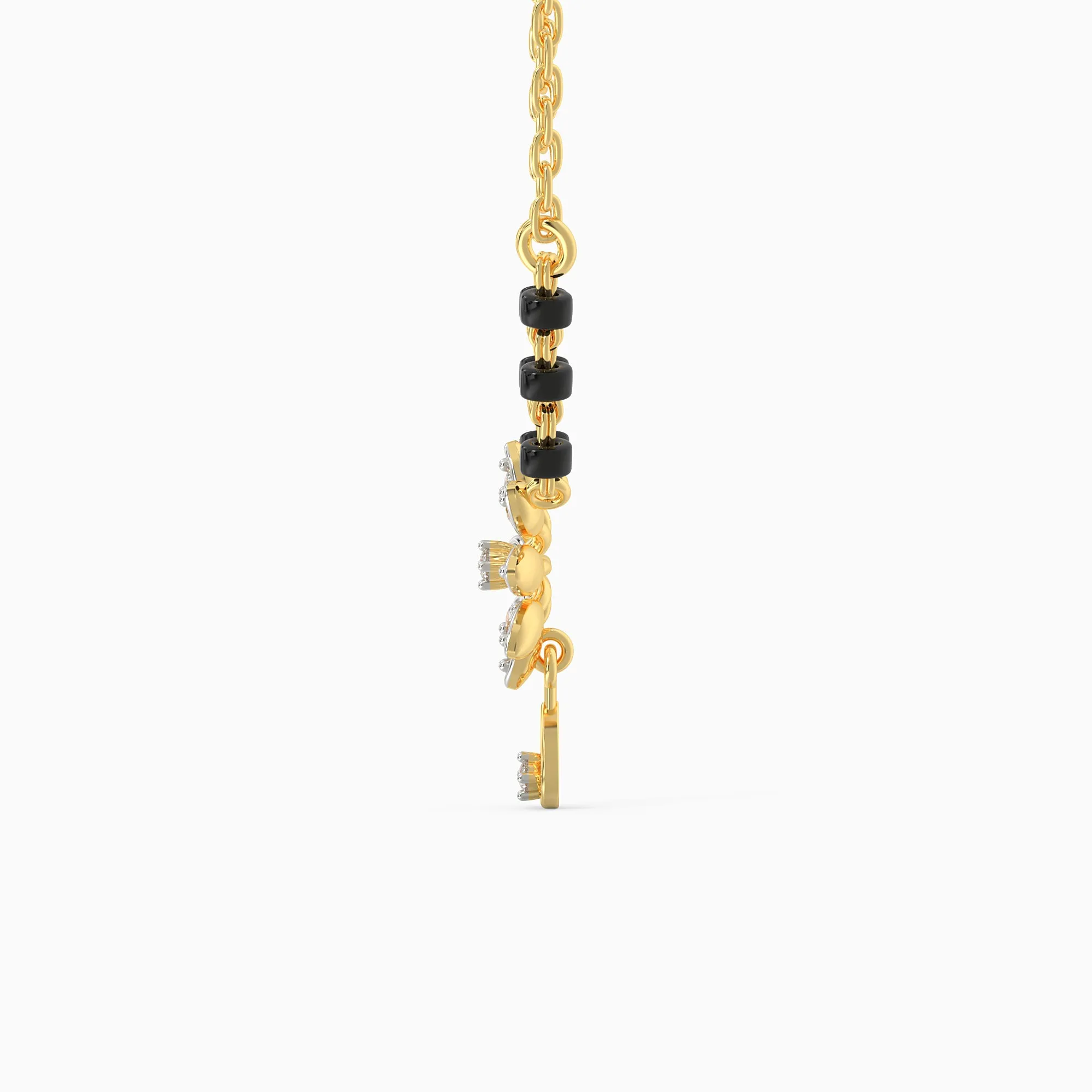 Gold Bloomy Diamond Mangalsutra Giva