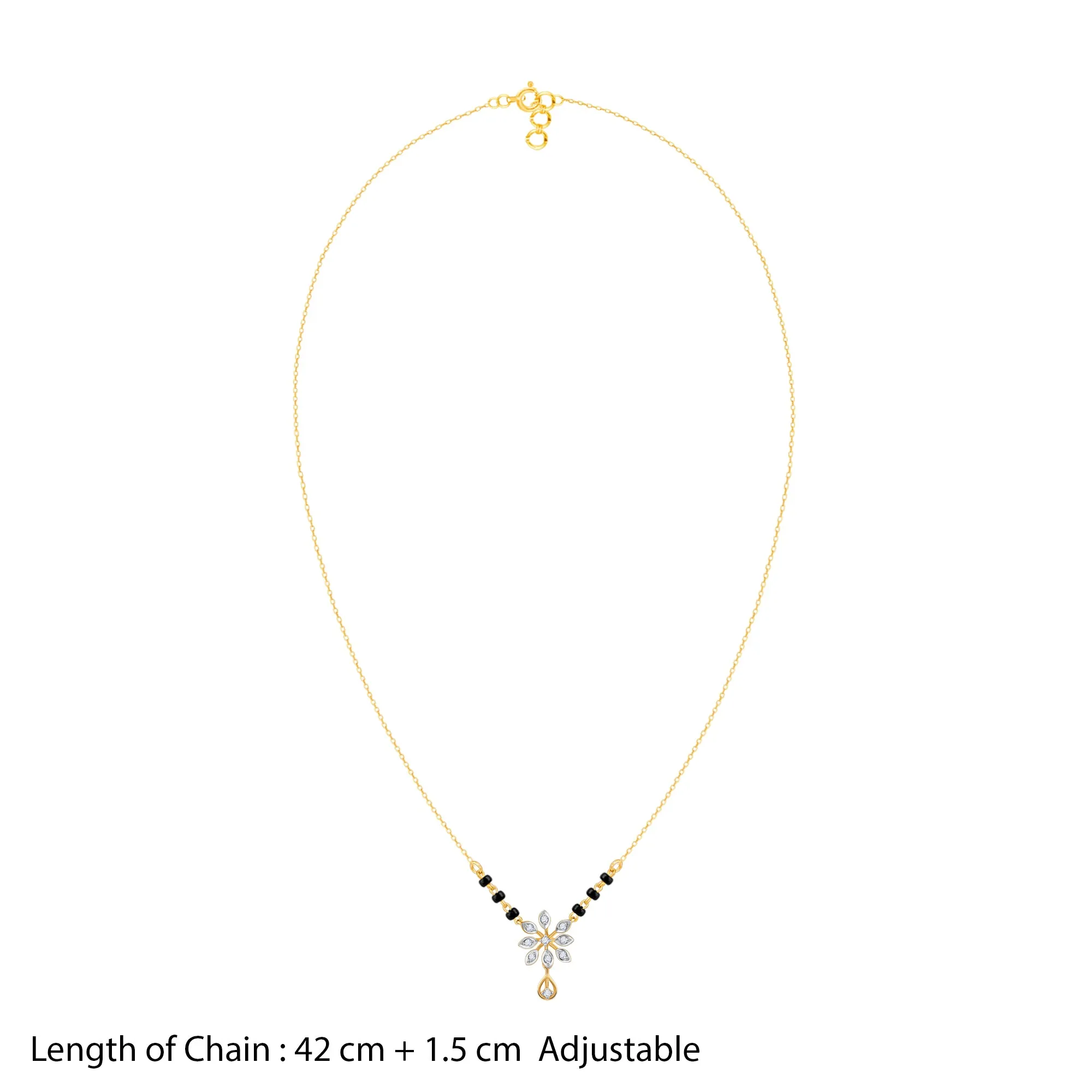 Gold Bloomy Diamond Mangalsutra Giva