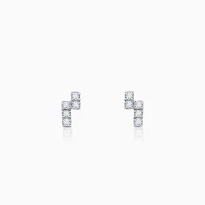 Gold Bolt Diamond Earrings Giva